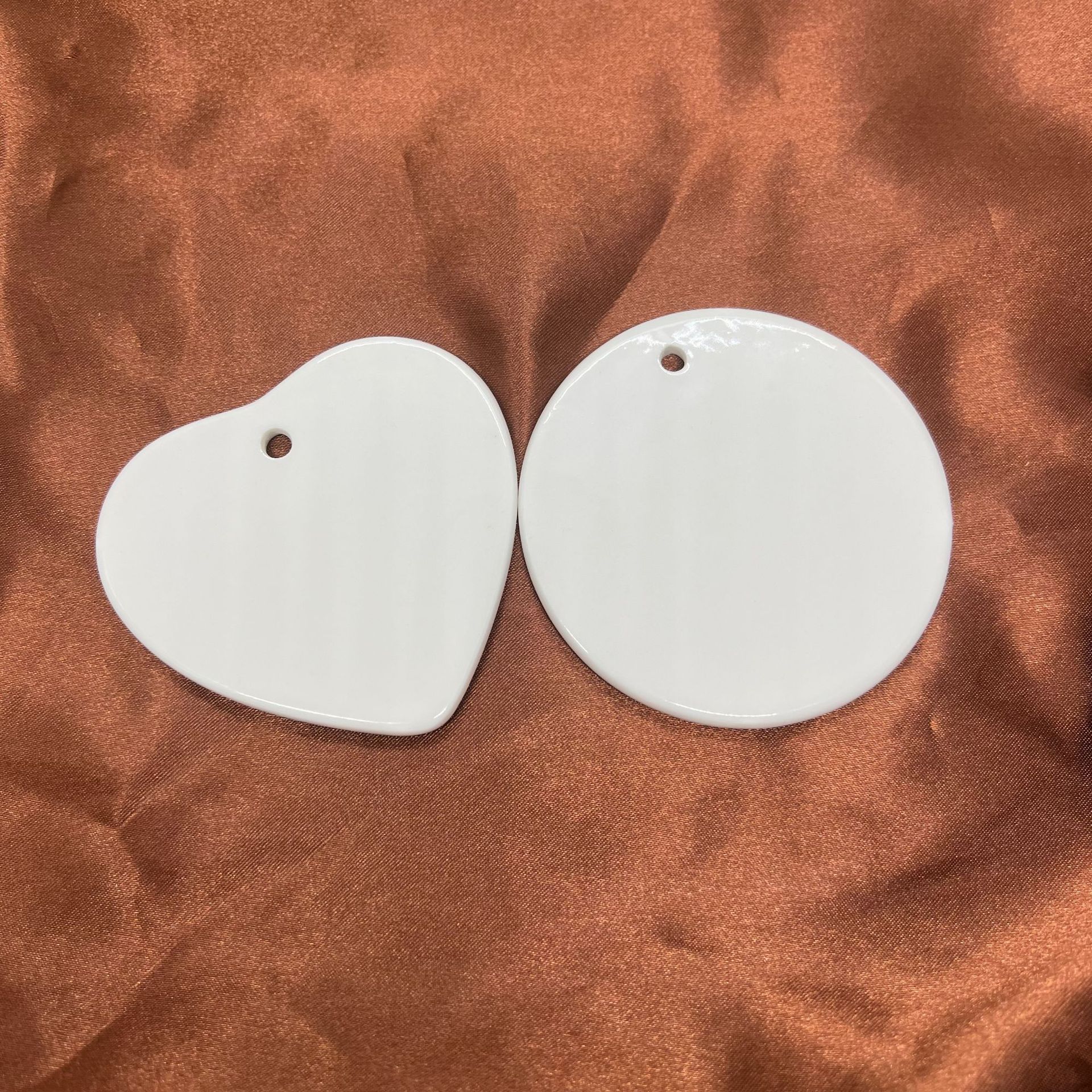 Керамические подвески, 3-дюймовые круглые подвески, белая эмаль