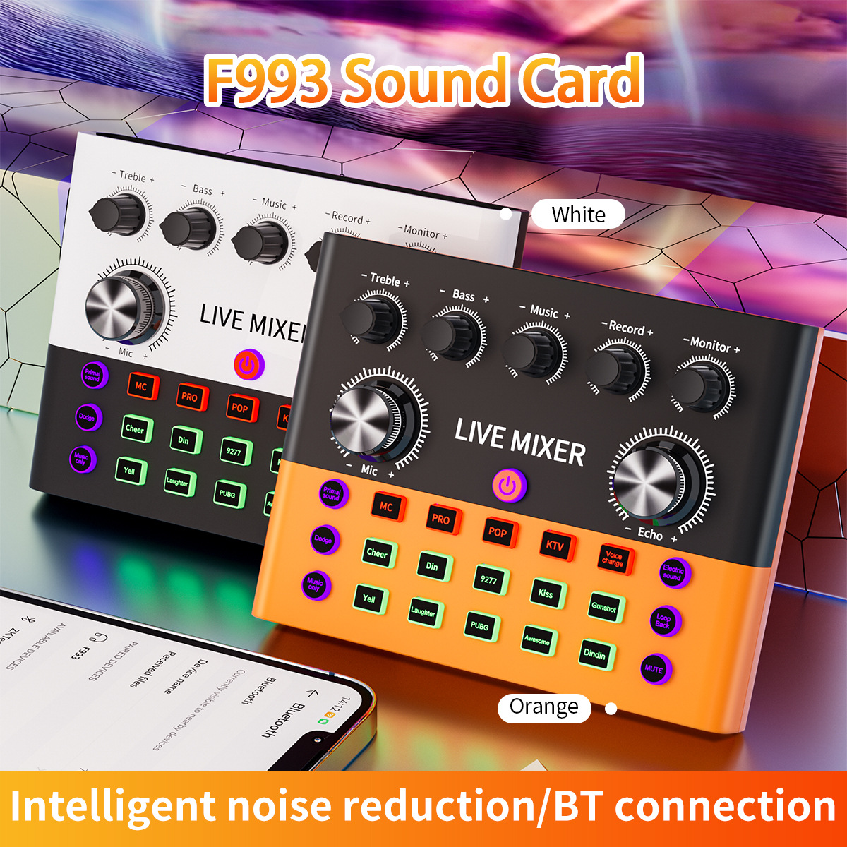 F993 английская живая звуковая карта комплект для кросс-браузерных взрывов пение живая звуковая карта оборудование для мобильного телефона и компьютера