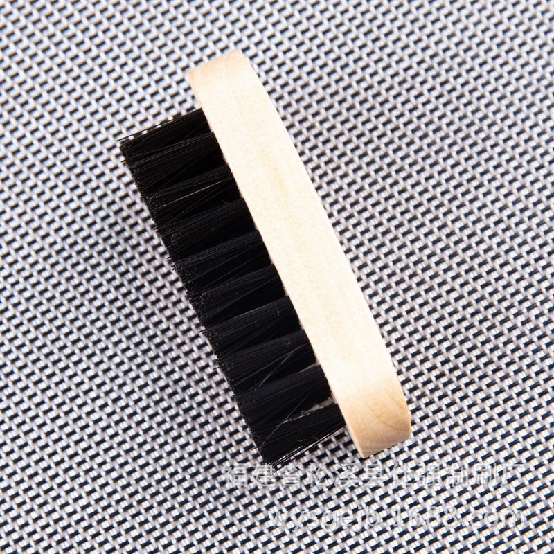 Daily Necessities 0302 Solid Wood Mini Shoe Brush Cloth Shoe Small Brush Wooden Cleaning Brush Shoe Polish Set Brush Hard Bristle Shoe Brush