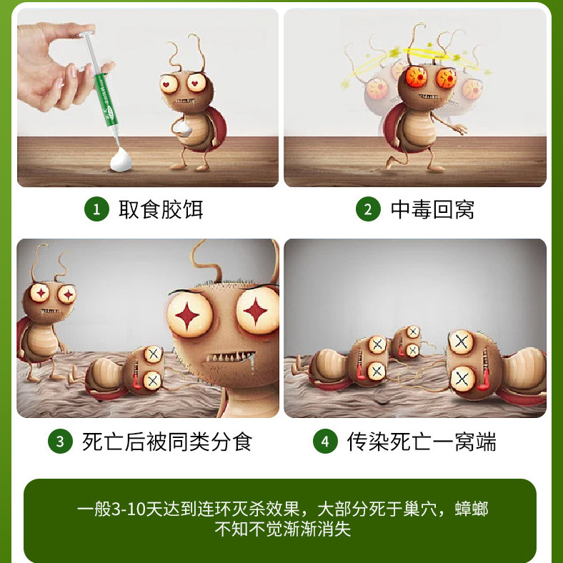 Chitian cockroach killing cockroach boxed gel bait cockroach killing cockroach killing cockroach bait household wholesale Guangzhou factory direct supply