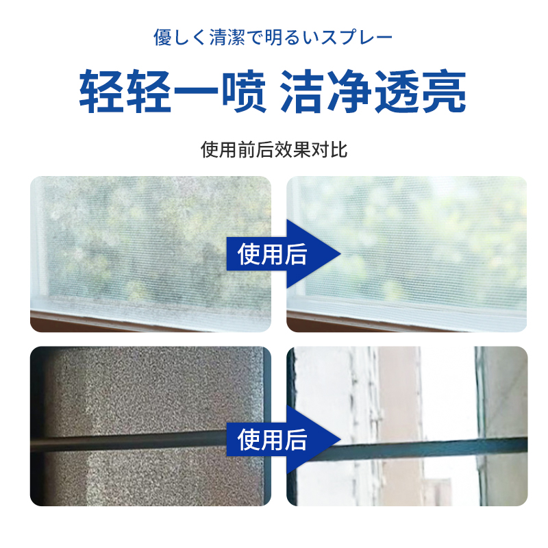 Screen Window Cleaner No-Wash Decontamination Household Window Oil Stain Artifact Kitchen Window Screen King Kong Mesh Spray Cleaning Fluid