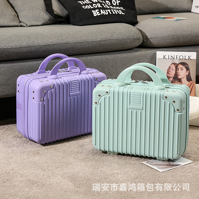 Hand luggage 14 inch makeup box holiday gift small mini travel password box storage bag wholesale