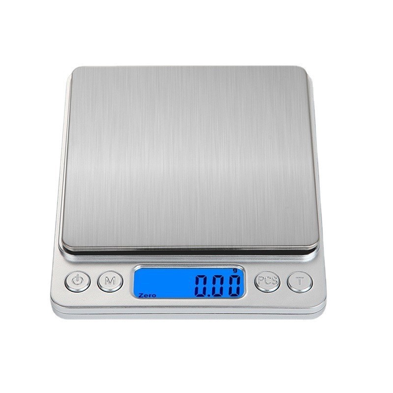 I2000 Kitchen Scale Household Digital Scale Jewelry Scale High Precision 0.01g Scale Stainless Steel Food Scale Cross-Border Hot Sale