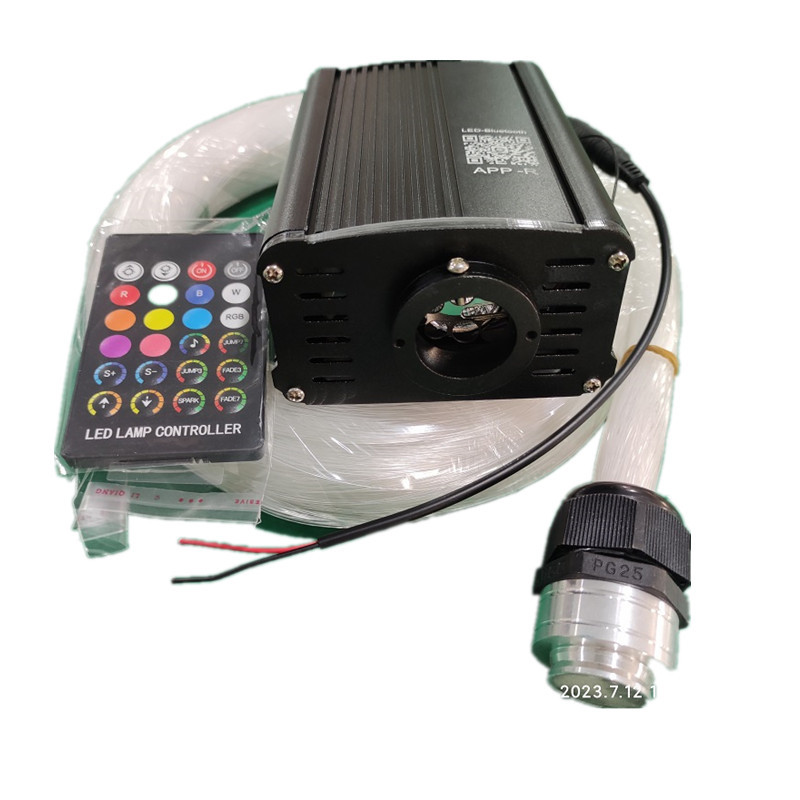 Pmma Plastic Fiber Optic 18 Watt Led Light Source Full Color Fiber Optic Ventilator 12V Car Starry Sky Ceiling Fiber Optic Machine