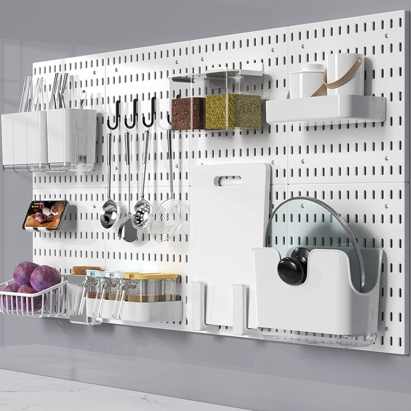 Tool Hanging Board Square Hole Perforated Board Baking Rack Storage Rack Hook Car Beauty Wall Hanging Board Hardware Display Rack