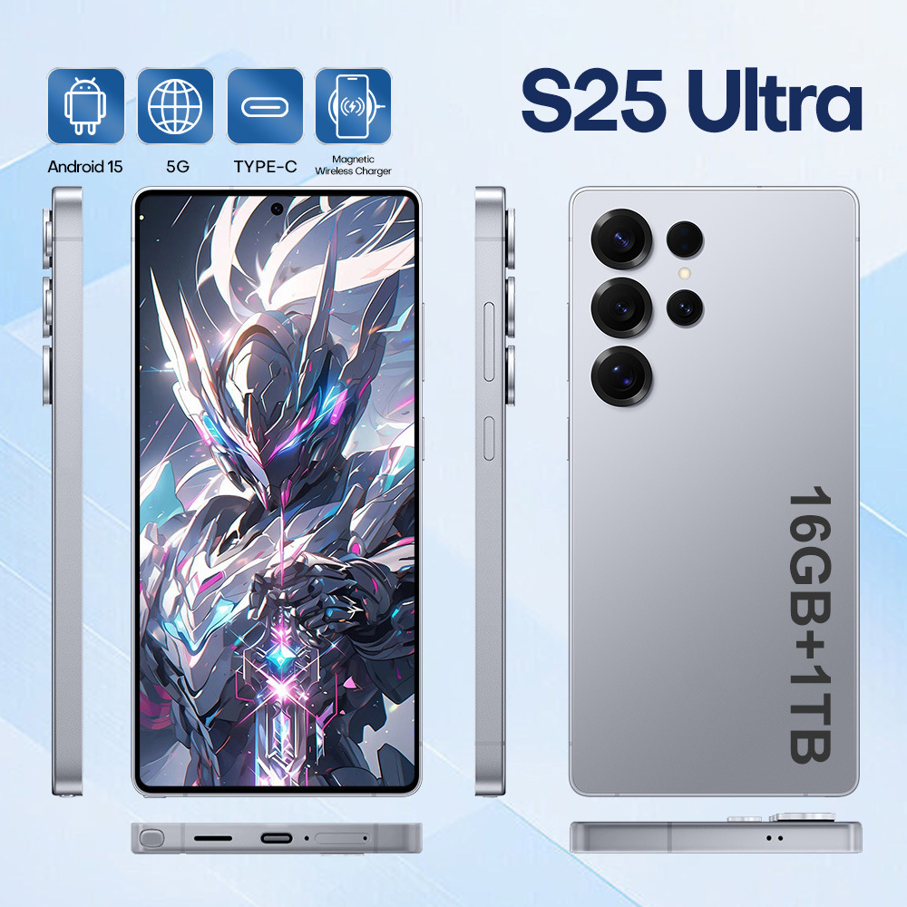 S25Ultra cross-border mobile phone 4G in stock original rubber sleeve 4 64 wireless charging 6.75 inch foreign trade smart phone