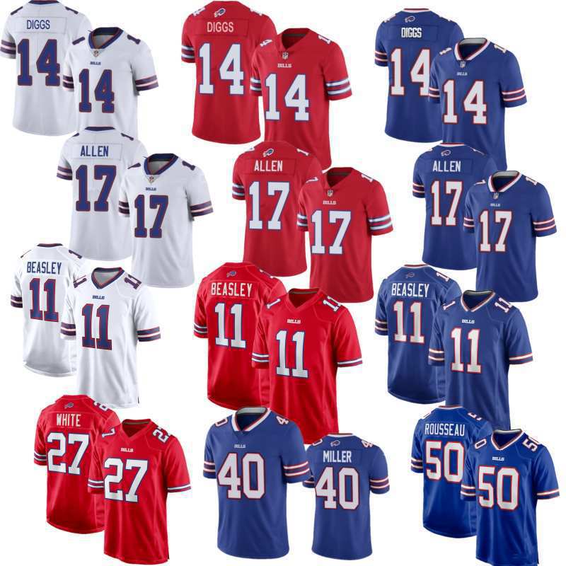 Bills team jersey Bills embroidery football suit foreign trade wholesale 14#DIGGS 17#ALLEN 3#