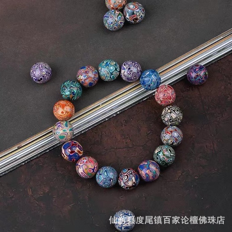 Large Lacquer Beads Manufacturer Wholesale 12mm Single Loose Bead Bracelet with Opal Lacquerware Accessories DIY Natural Lacquer