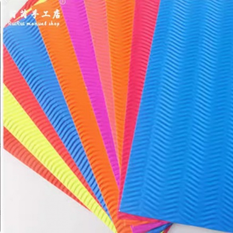 Colorful A4 Corrugated Paper 10 Sheets Kindergarten Kidsren's Handmade Model Paper Mold Material DIY Art Paper Wavy Paper