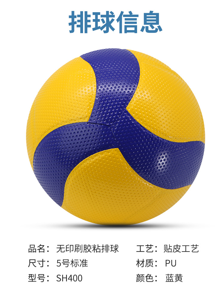 Glued and pasted volleyball No.5 senior high school entrance examination student-specific men's and women's indoor training adult competition non-standard hard row wholesale