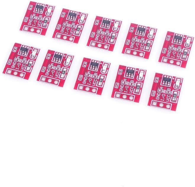 Angeek 10 штук, кнопка емкостного сенсора Ttp223, самозапирающаяся