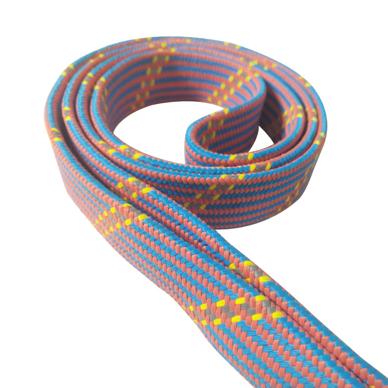 Оборудование для бungee на улице, защитный пояс, матовый нейлон, межцветной, 2 отражающих шнура, обмотанный ядром, плетеный трос, индивидуальная настройка на заводе
