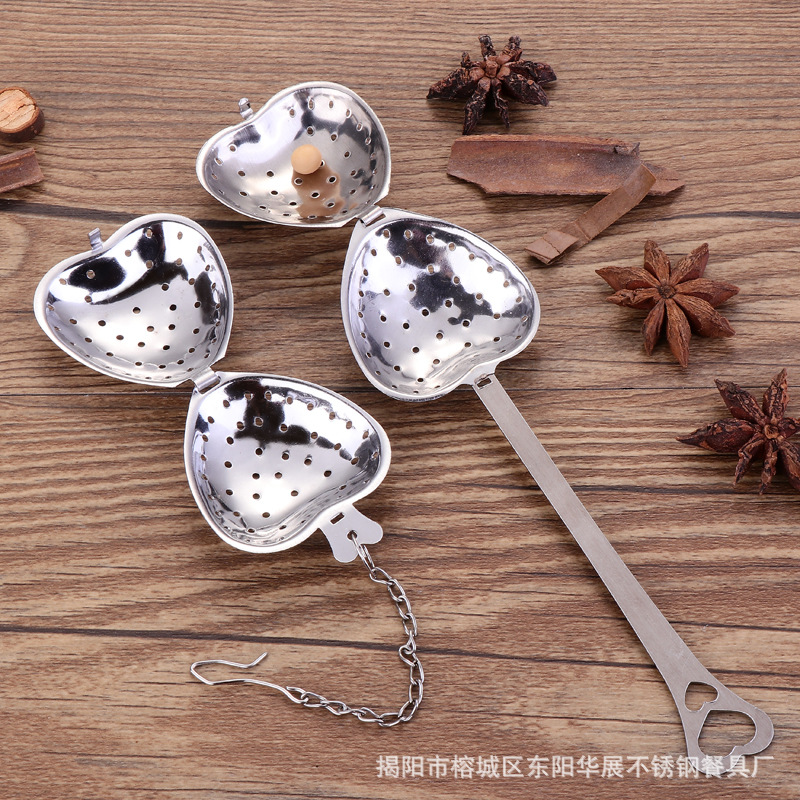 Cross-Border 304 Stainless Steel Tea Ball Tea Leakage Tea Filter Tea Household Supplies Gift Brine Weibao