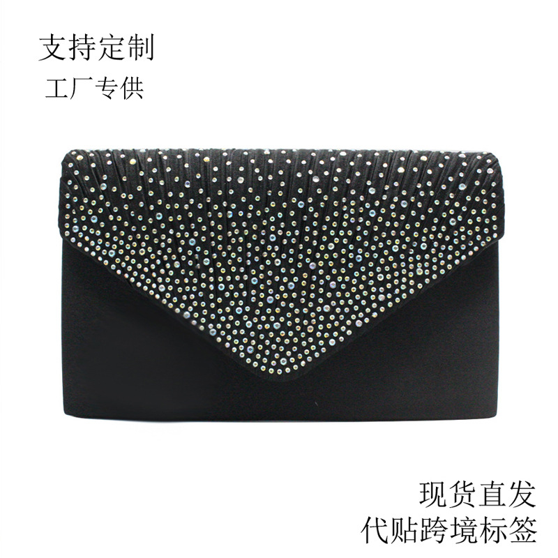 Классическая стильная сумка-конверт с горячими бриллиантами, модная свадебная сумка, прямая поставка от производителя