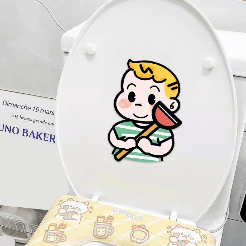 Creative self-adhesive toilet stickers deodorant stickers fragrance stickers toilet toilet cartoon waterproof decorative stickers protective film
