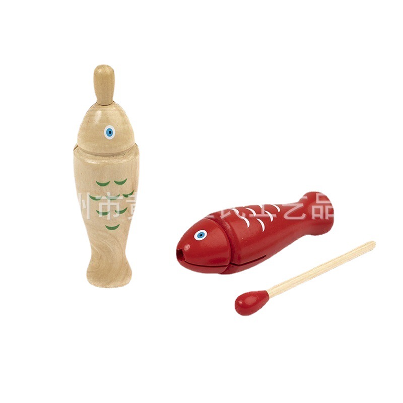 Factory wholesale wooden fish percussion toys children enlightenment musical instruments
