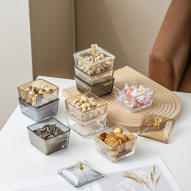 Glass Small Bowl Snack Plate Home Beauty Salon Ktv Snack Plate Dessert Bowl Ice Cream Bowl Small Bowl Breakfast Material Plate