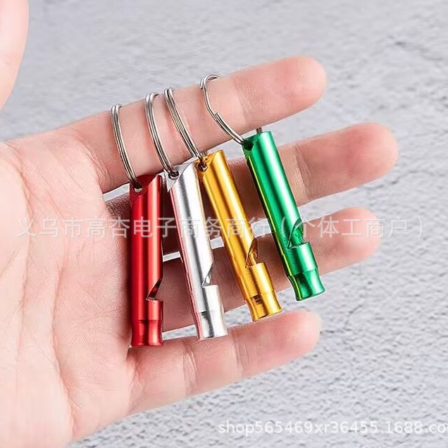 Factory wholesale outdoor aluminum alloy whistle outdoor survival referee life whistle fire training small size whistle