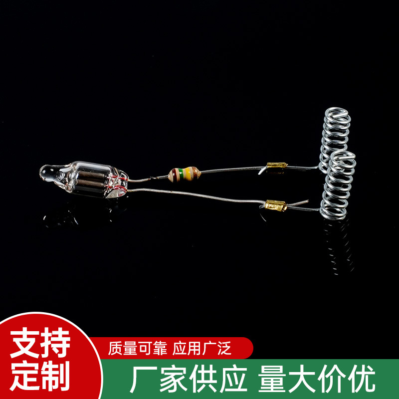 [Factory Supply] 4 * 10mm 5*13mm Red Neon Lamp Assembly Touch Welding Resistor with Spring Terminal
