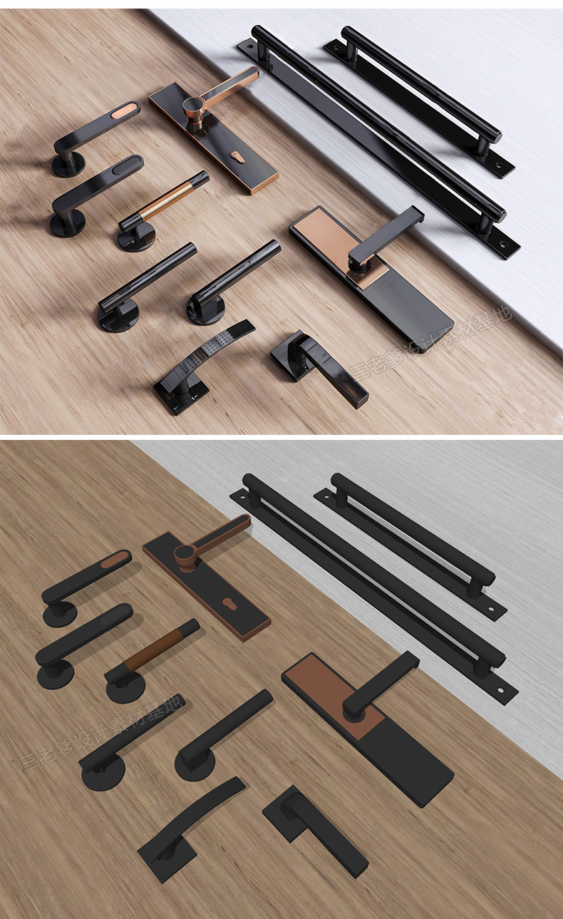 Sketch Master Chinese-Style European-Style Anti-Theft Door Handle Digital Lock Room Door Lock Cabinet Hardware Handle Accessories Su Model