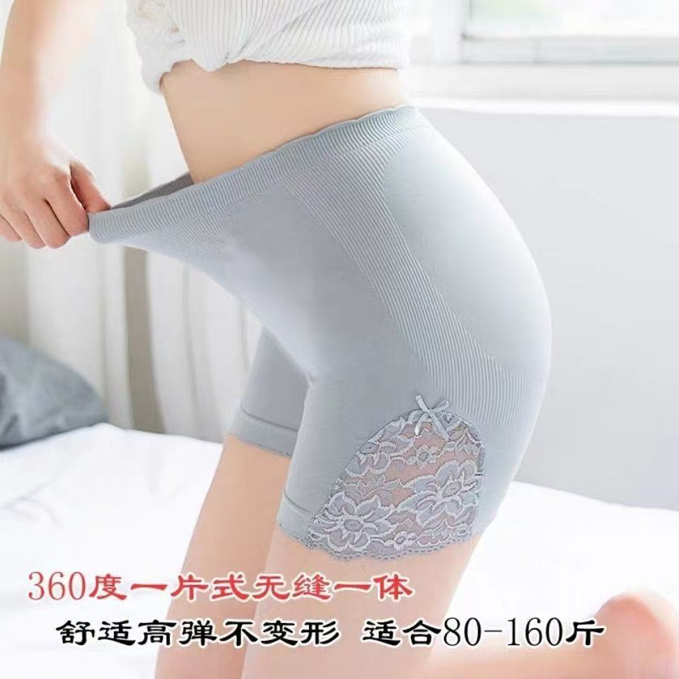 Popular Butt-Lifting Anti-Exposure Women's Summer Safety Shorts Lace High-Waist Tummy Control Plus-Size Three-Point Leggings