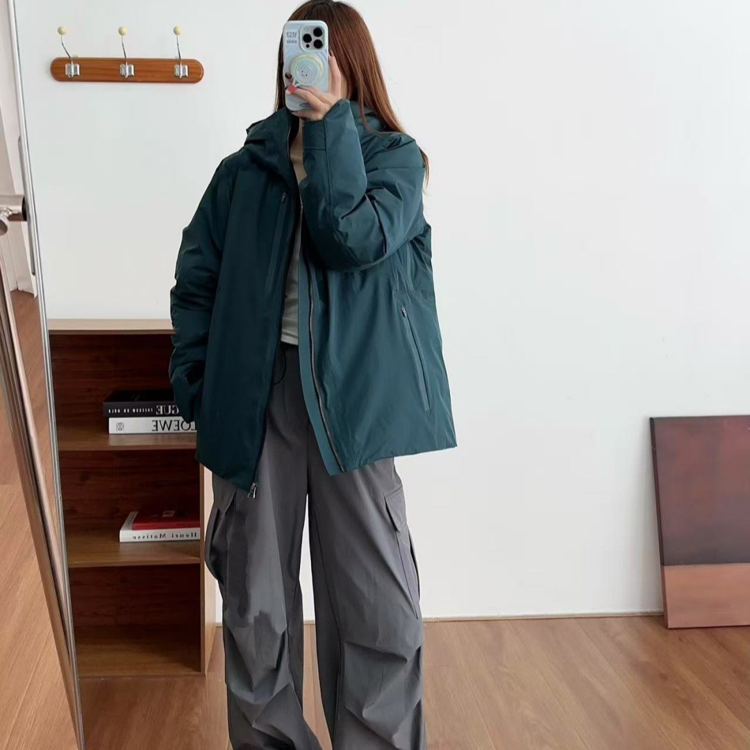 070806 Casual Jacket for Men and Women, New Outdoor Simple Windproof Jacket, Fashionable and Stylish Hooded down Jacket