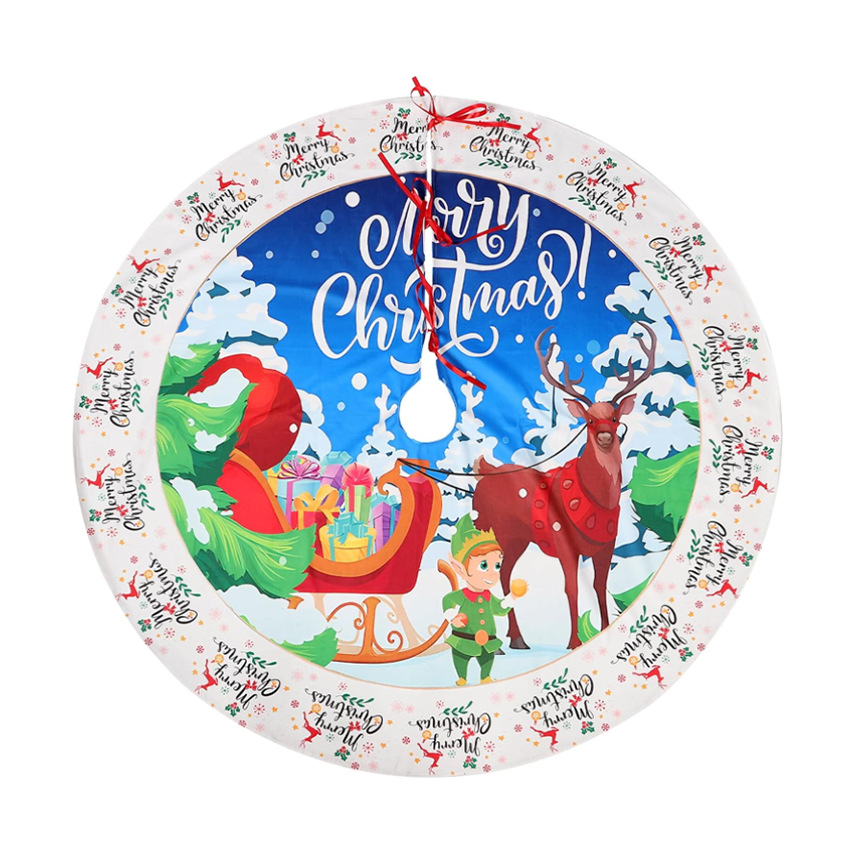 Christmas Tree Skirt Amazon Holiday Supplies Christmas Decorations Hot Selling Plush Tree Skirt Pure White Tree Skirt Christmas