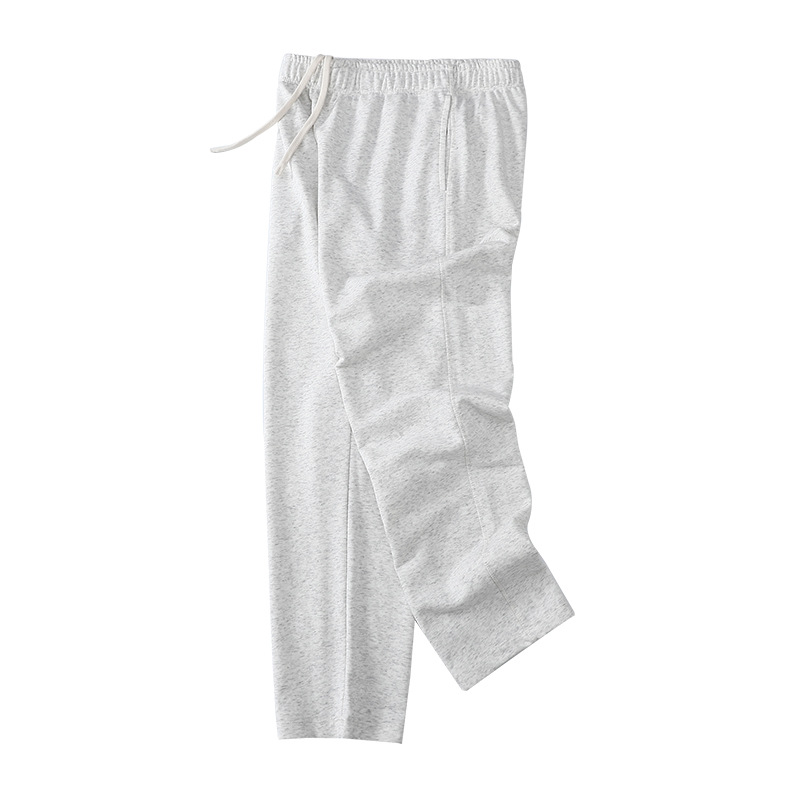 Heavy Weight Sweatpants 340g Spring and Summer Terry Pure Color Loose Straight Casual High-End Cuffed Men's and Women's Sports Pants