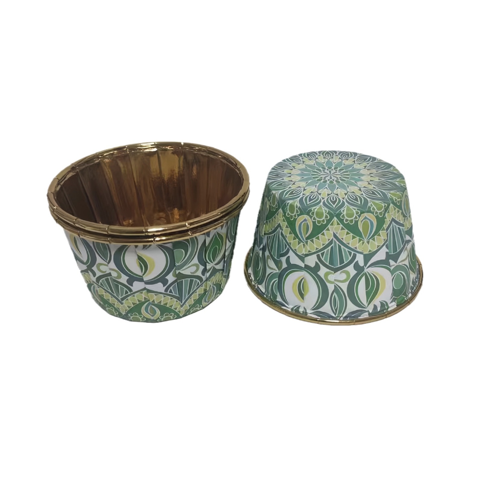 50 large size Middle Eastern pattern Bohemian golden roll cup Maffen cake paper cup baking oil-proof paper holder