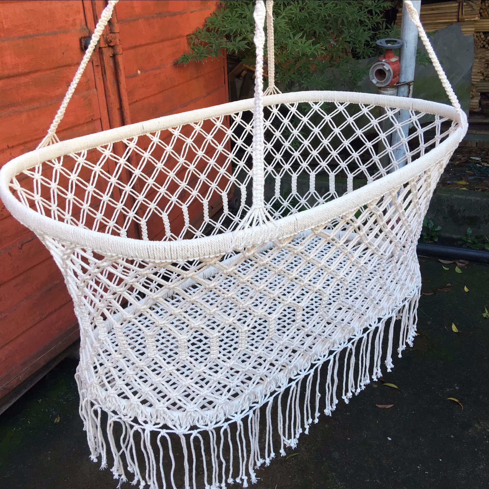 Baby Hammock Cradle Manufacturer Direct Sales Baby Hanging Chair Indoor Cotton Rope Woven Children's Hanging Basket Swing Hanging Type