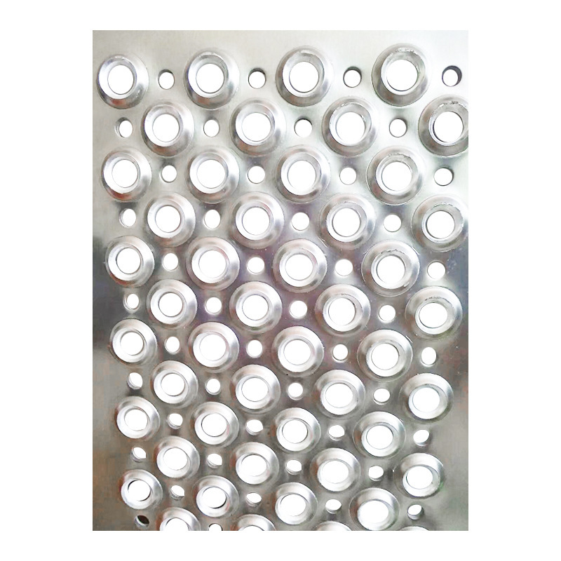 Stainless Steel Fisheye Hole Anti-Skid Plate for Construction Industry Stair Load-Bearing Platform Perforated Tread Raised Round Drum Anti-Skid Plate