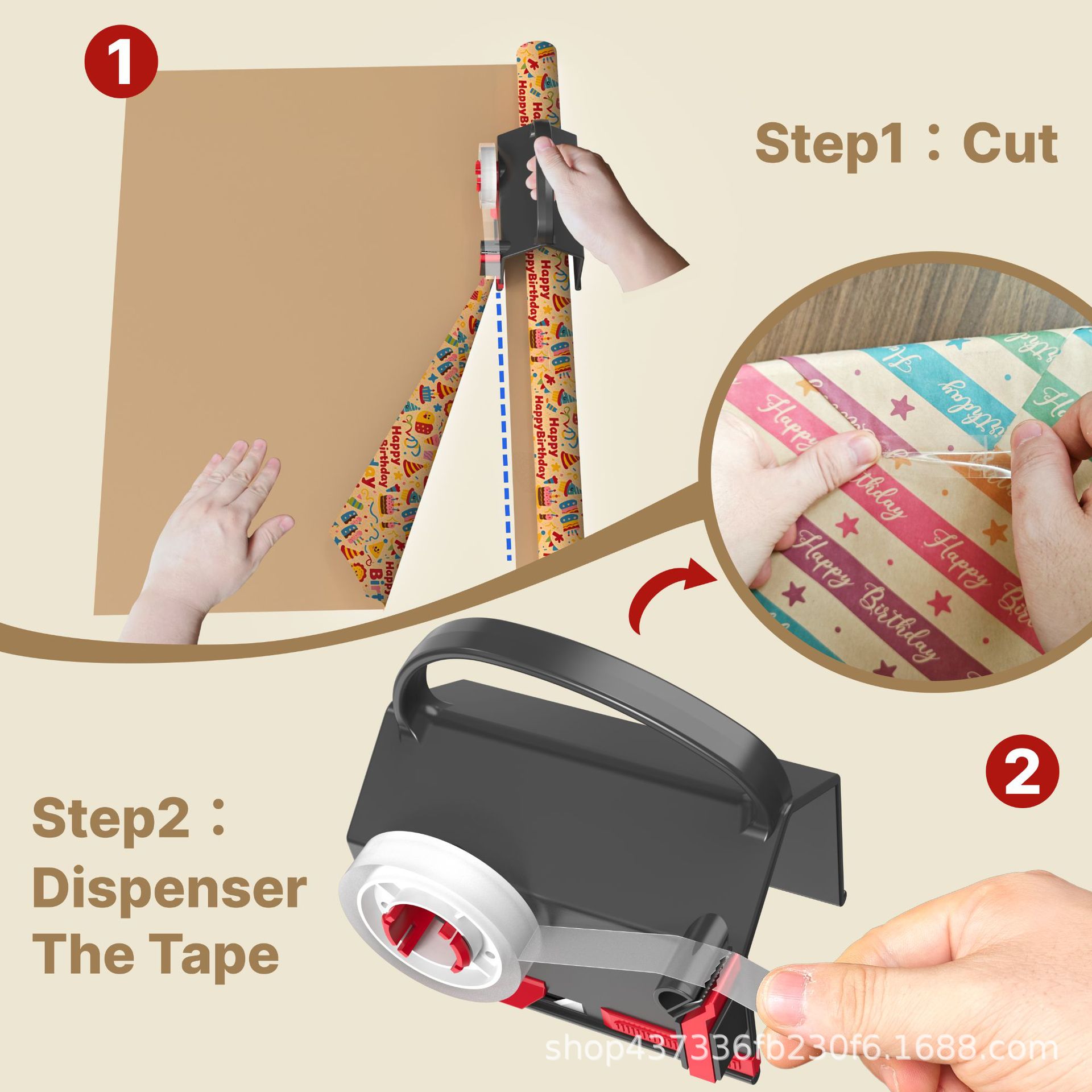 Wrapping Paper Cutter Paper Cutter Roll Wrapping Paper with Handle Paper Cutter Paper Cutter