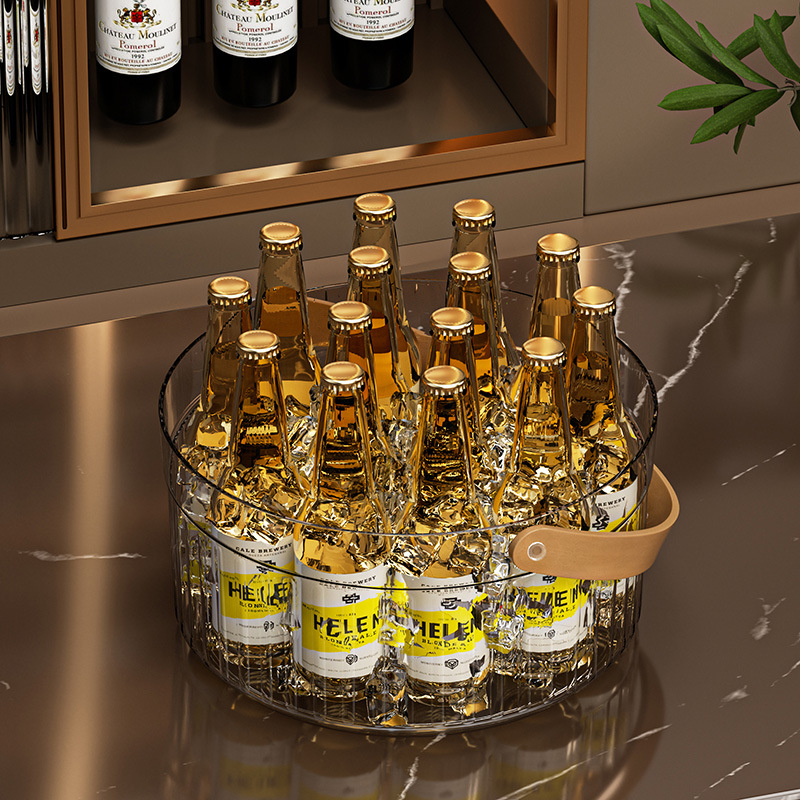 Ice Bucket Large Capacity Coke Ice Bucket Household Beer Ice Wine Bucket Picnic Beverage Bucket Multi-Purpose Satchel Ice Bucket