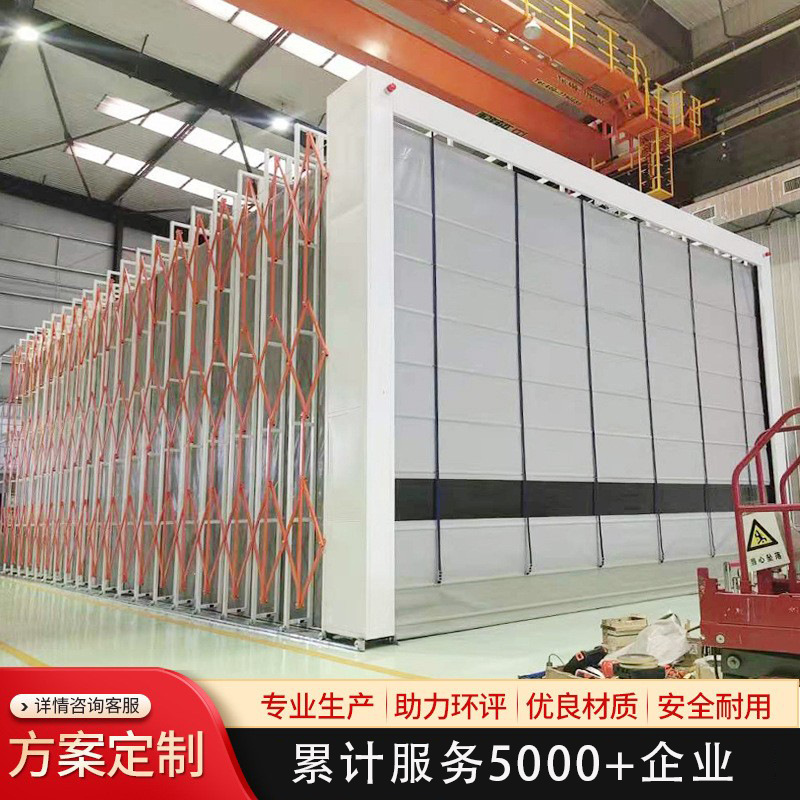 Movable Telescopic Room Large Workpiece Overall Spray Paint Dust Paint Mist Wet and Dry Mobile Telescopic Spray Paint Room