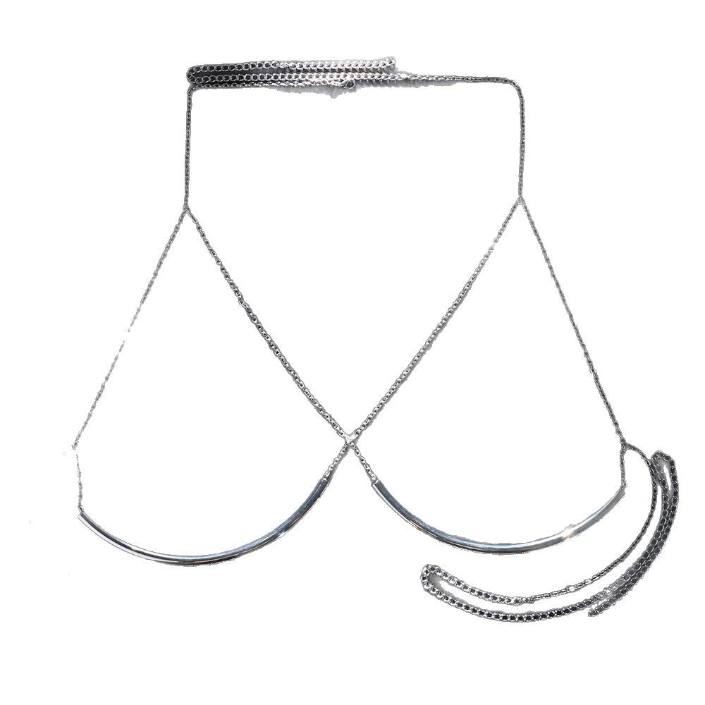 European and American Cross-border New All-match Metal Bracket Fashion Women's Sexy Simple Hot Girl Chest Chain Body Chain Accessories