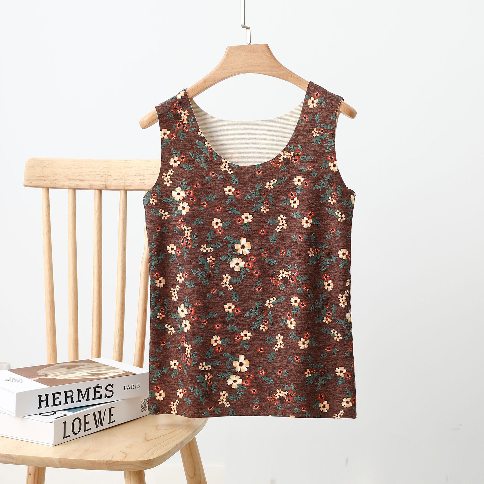 De Rong Seamless Warm Vest Women's Autumn and Winter New Inner Wear Base Shirt Middle-aged and Elderly Mother's Inner Top