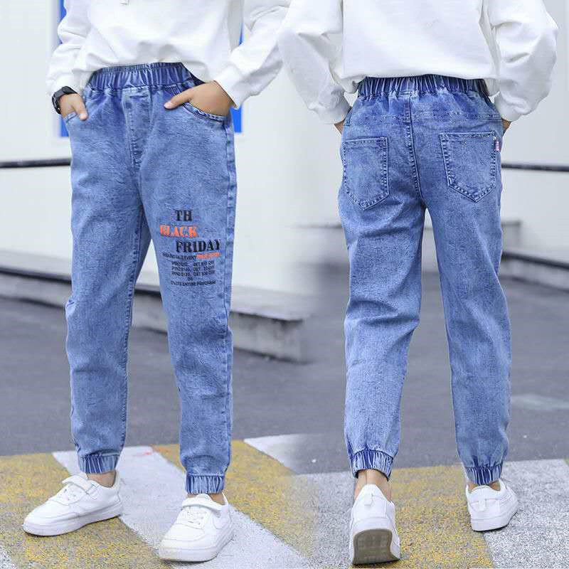Boys jeans 2024 spring and autumn new children's clothing manufacturers wholesale small and medium-sized boys students children's pants