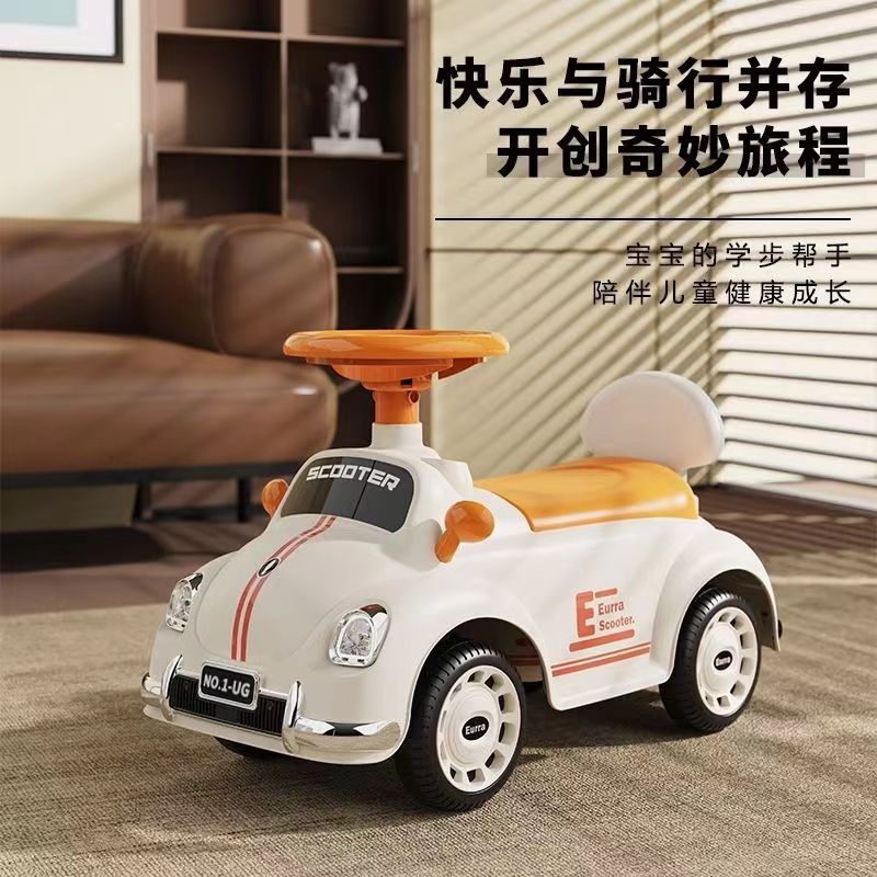C Aishangxing New Model Toddler Gift Toy Car for Boys and Girls Aged 1-3, Anti-Rollover Scooter, Children's Retro Style