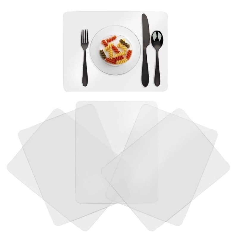 Cross-Border Hot Selling Large Transparent Pp Writing Pad Desktop Protective Food Pad Kidsren's Placemat Manufacturer Wholesale Waterproof