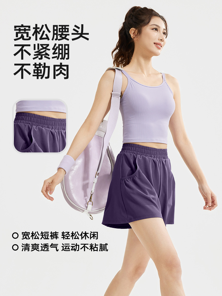 Juyitang Summer Casual Sports Shorts Women's Running Outdoor High-Waist Hip-Lifting Fitness Pants Home Shorts