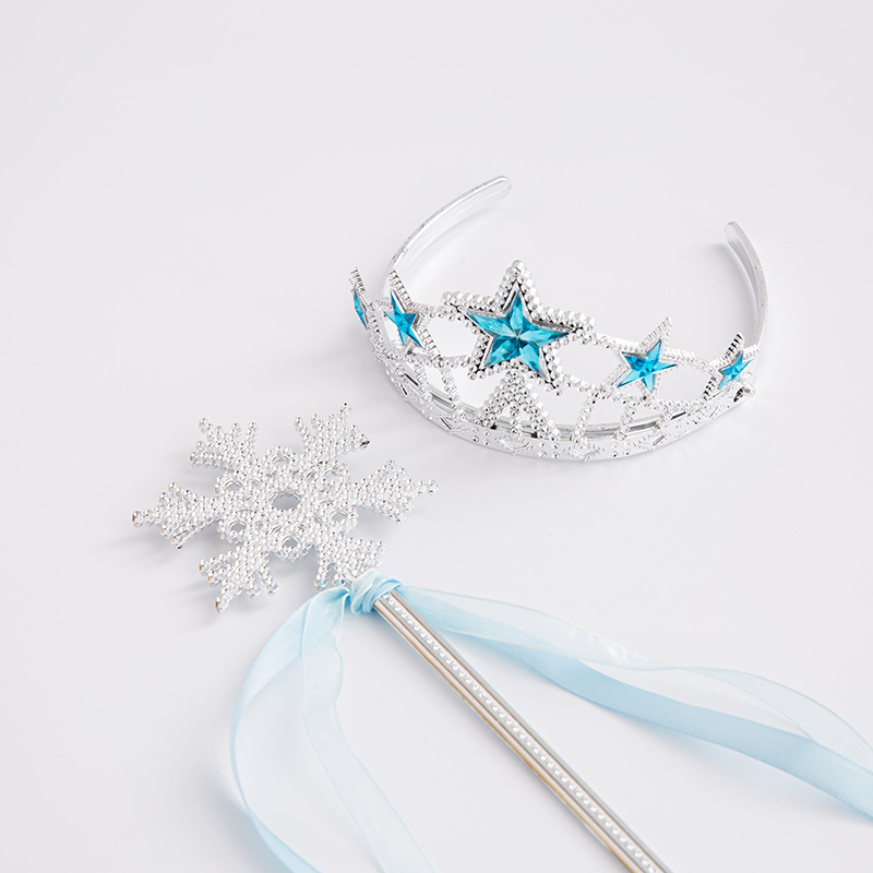 Factory Direct Supply Hot Selling Crown Magic Wand Fairy Wand Star Ribbon Set Hair Accessories Headband Headband Wholesale