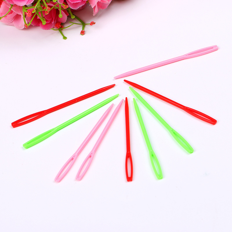 Pom Material Hand Sewing Needles Knitting Tools Plastic Sweater Needles Big Eye Embroider Needles DIY Handmade Plastic Needles Wholesale