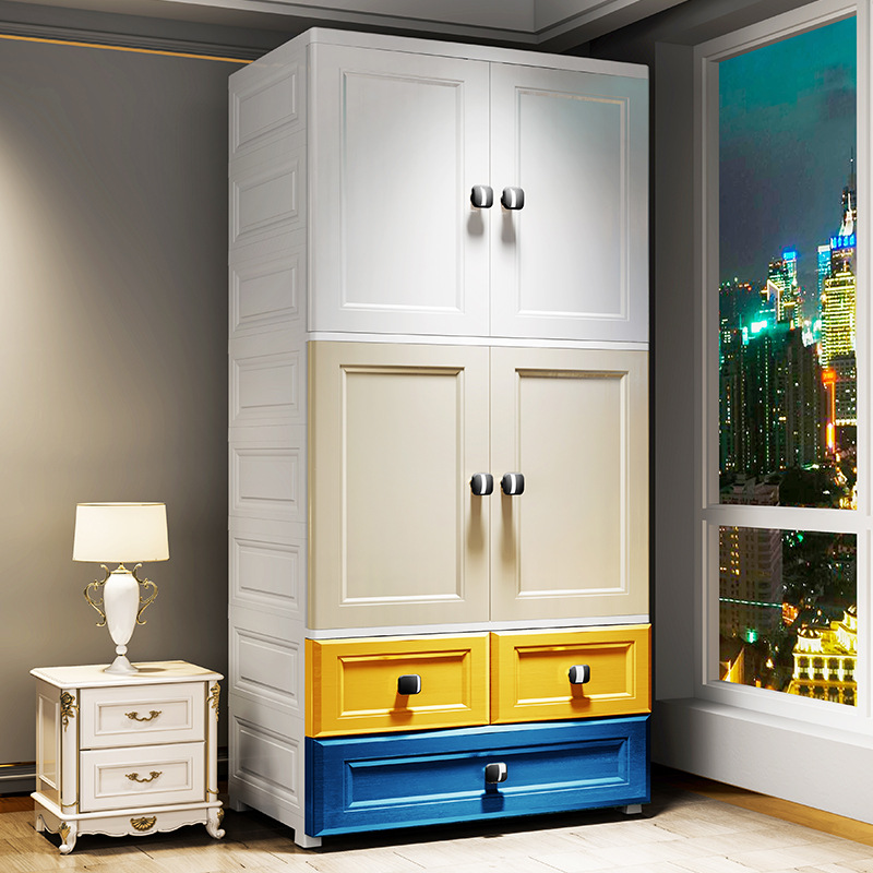 Super Peng 70 Width Morandi Children's Clothes Cabinet Thickened and Deepened Heated Baby Wardrobe Storage Cabinet Sundries Cabinet