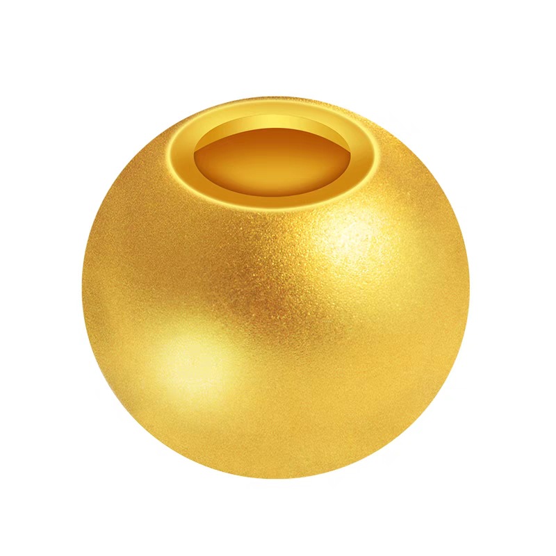 999 gold small gold beads 3D hard gold ancient method gold beads loose beads transfer beads DIY accessories beads wholesale