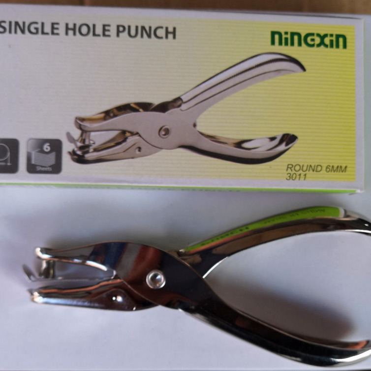 All metal hand pliers punching machine 8*13cm hole punch hand holding single hole punch stationery punching machine