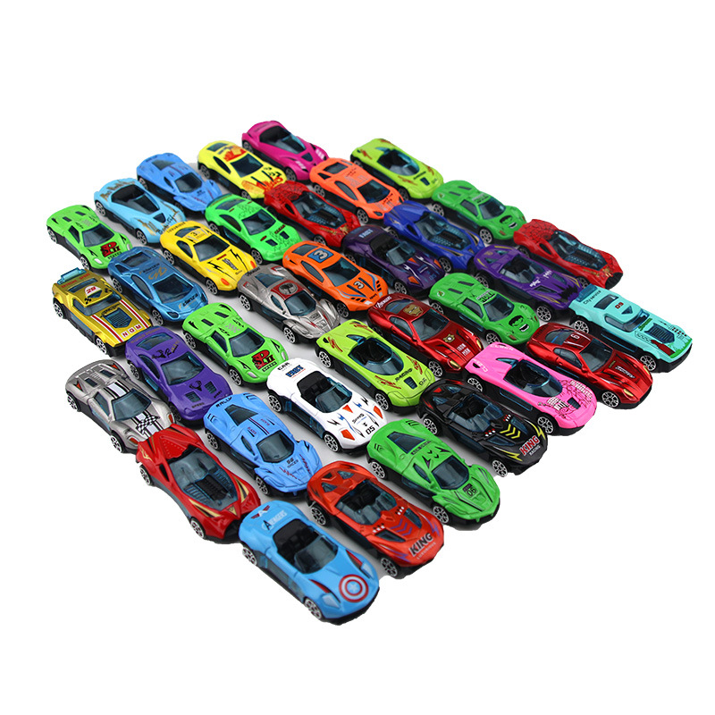 Cross-border simulation car model toys children alloy sliding racing mini car track gifts wholesale bulk