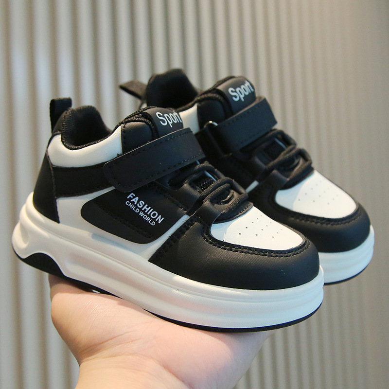 Children's Sports Shoes 2025 Spring & Fall New Girls' White Shoes High-Top Boys' Casual Sneakers Soft-Soled Baby Shoes