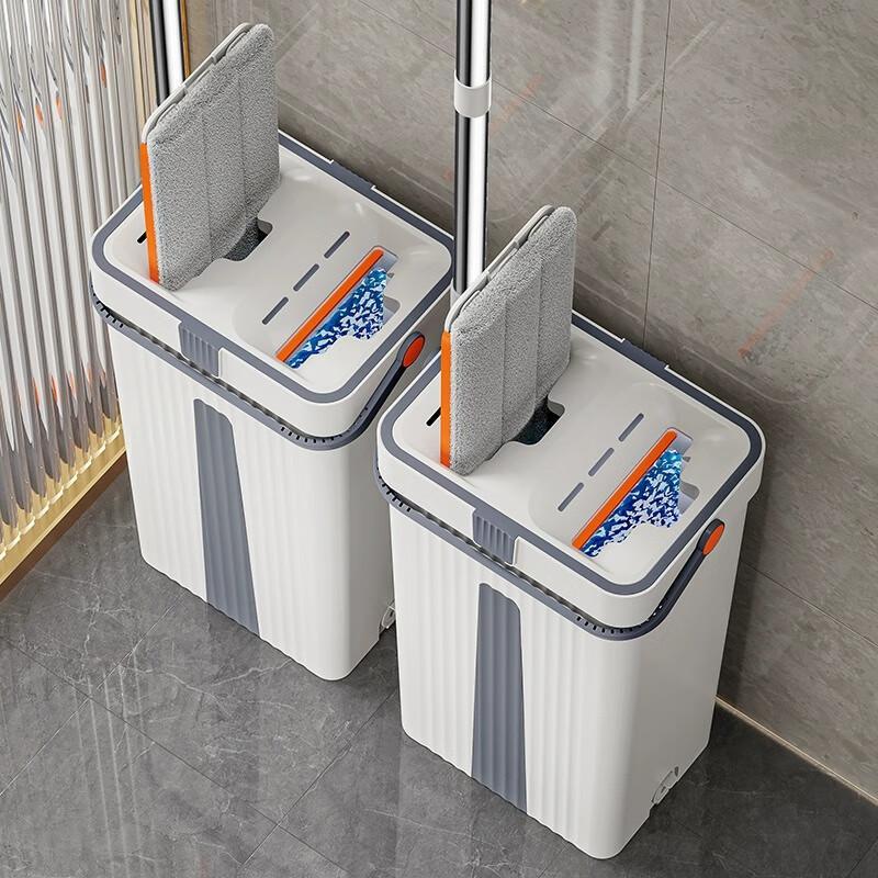 Плоский швабра с ведром, мытье без рук, домашняя ленивая швабра, вращающаяся швабра, швабра без стирки