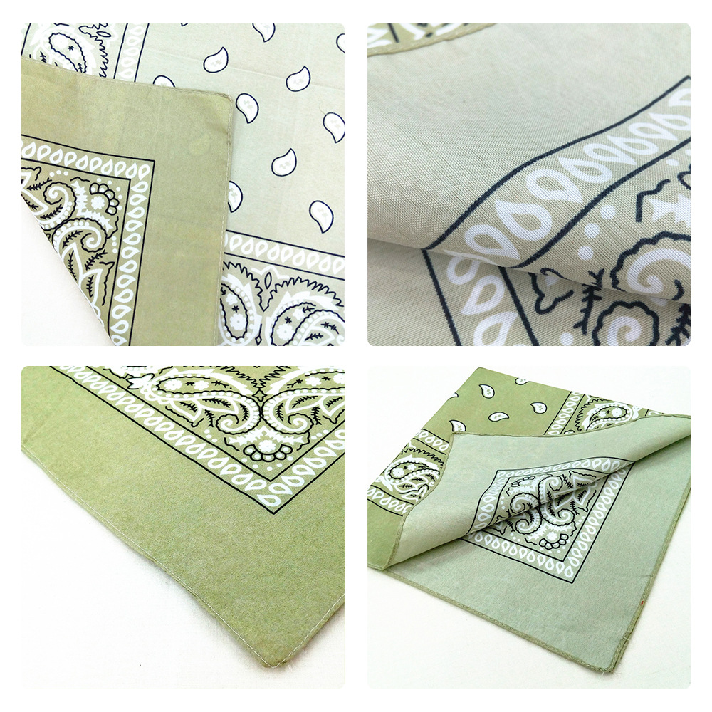 [Factory Direct Sales] 20g Polyester Brushed Cashew Square Scarf Hip-Hop Outdoor Cycling Paisley Turban Mask