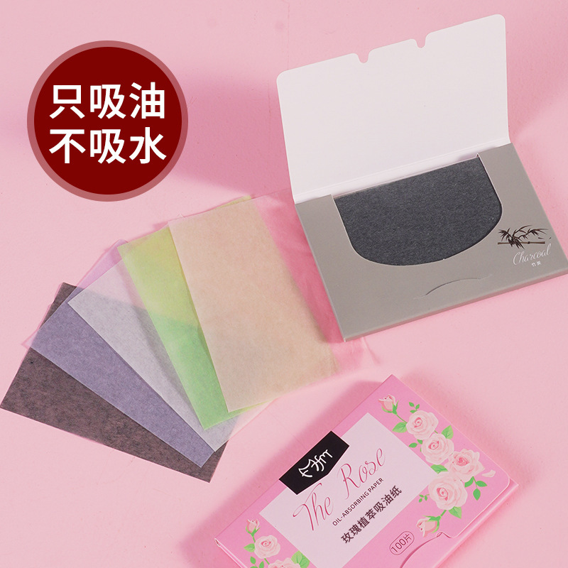 Oil-Absorbing Paper Facial Female Students 100 Pieces Portable Extraction Refreshing Facial Oil-Absorbing Paper Fragrance Oil-Absorbing Facial Paper Wholesale
